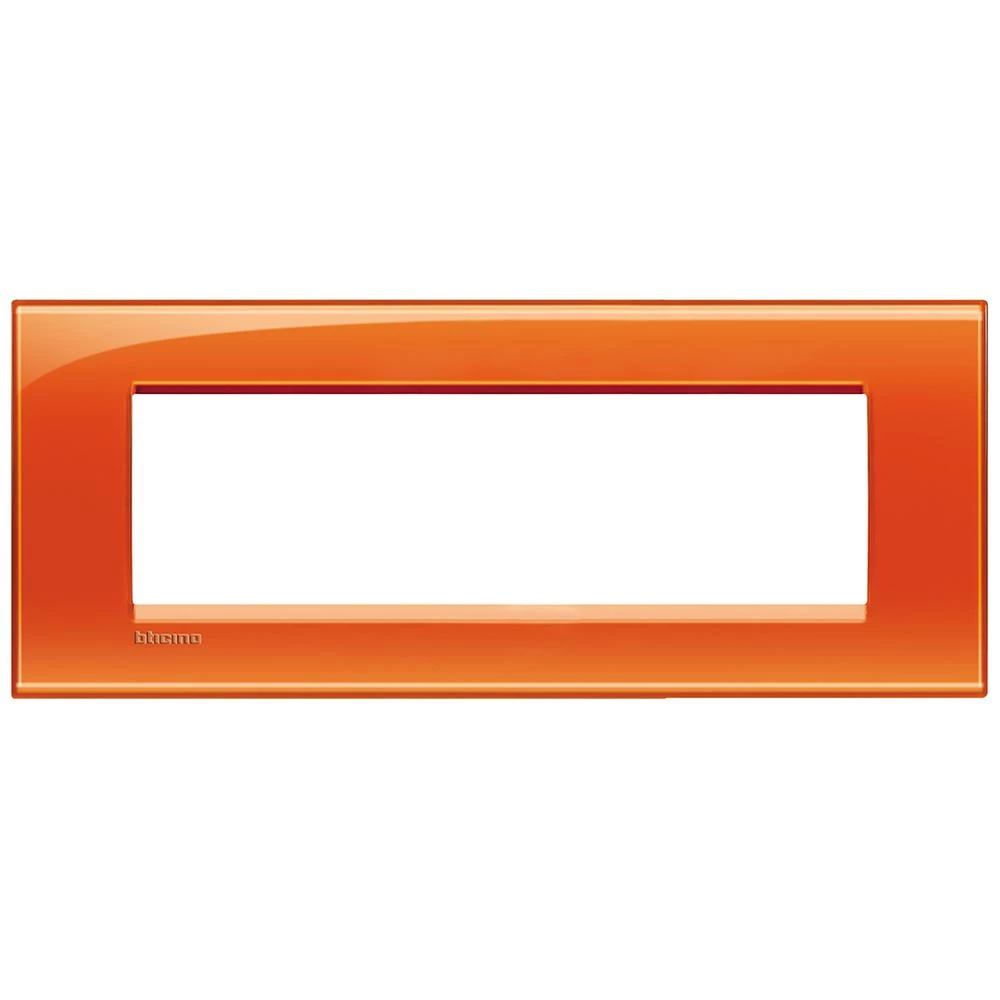  артикул LNA4807OD название Рамка итал.ст. 7 мод прямоугольная, цвет Оранжевый, LivingLight, Bticino