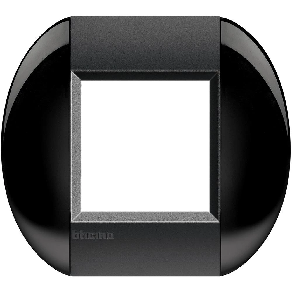  артикул LNB4802SM название Рамка одинарная овальная, цвет Черный, LivingLight, Bticino