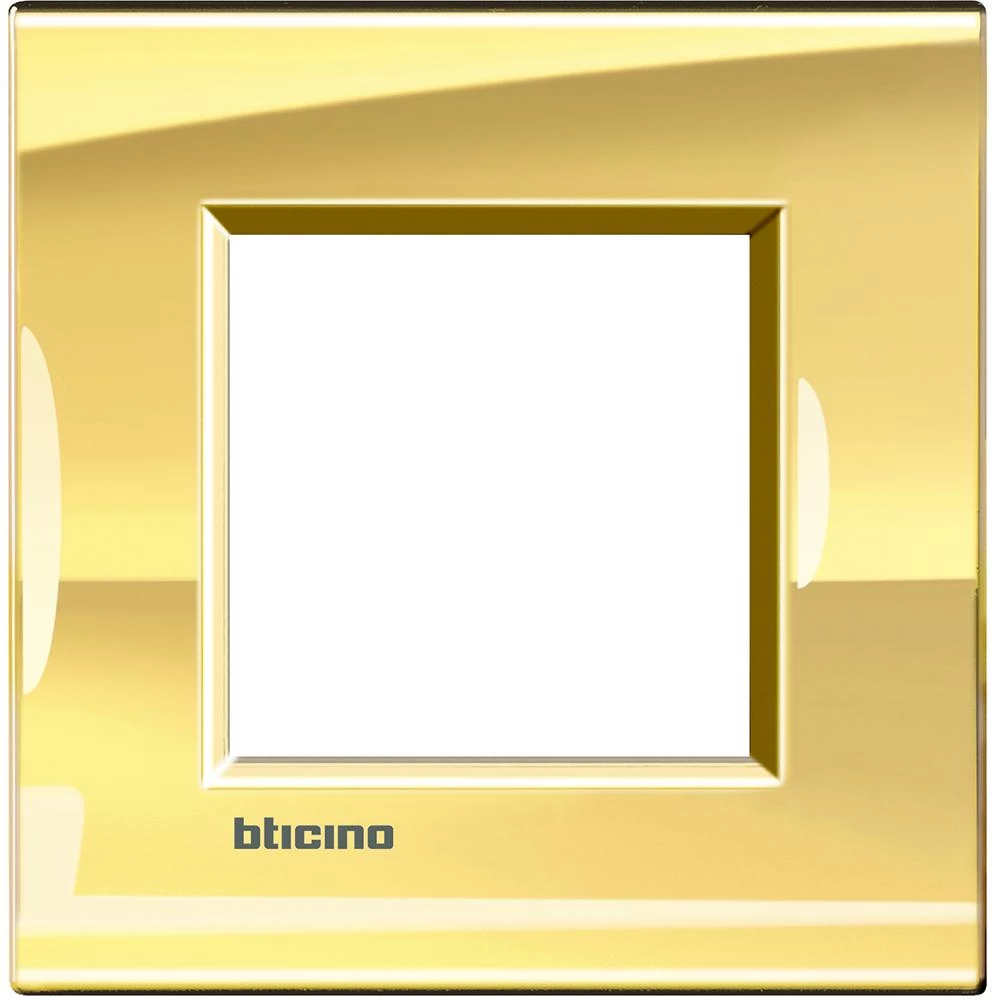  артикул LNA4802OA название Рамка одинарная прямоугольная, цвет Золото, LivingLight, Bticino