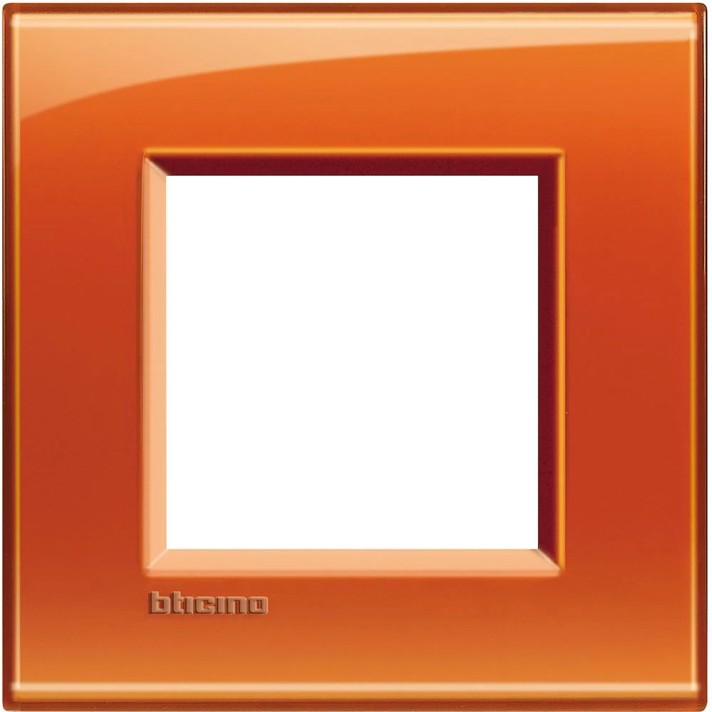  артикул LNA4802OD название Рамка одинарная прямоугольная, цвет Оранжевый, LivingLight, Bticino