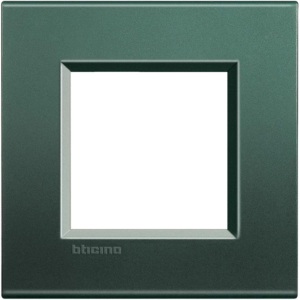  артикул LNA4802PK название Рамка одинарная прямоугольная, цвет Зеленый шелк, LivingLight, Bticino